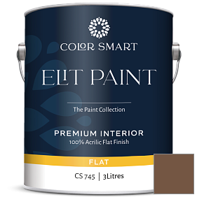 Краска COLOR SMART CS 745 ELIT PAINT глубокоматовая моющаяся краска цвет 2164-10 Saddle Brown