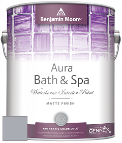 Benjamin Moore Aura 532 Bath & Spa Waterborne Interior Paint Matte Finish краска цвет 2133-50 Pigeon Gray