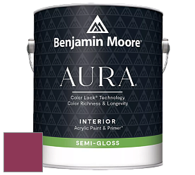 Benjamin Moore Aura 528 Waterborne Interior Semi-gloss Finish краска цвет 2077-10 Magenta