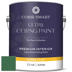 COLOR SMART CS 758 ULTRA CEILING PAINT ультраматовая краска цвет 2038-10 Celtic Green