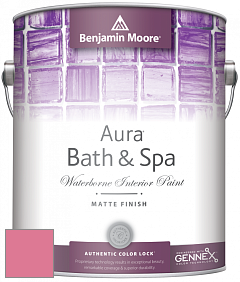 Benjamin Moore Aura 532 Bath & Spa Waterborne Interior Paint Matte Finish краска цвет 2003-40 True Pink