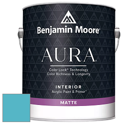 Benjamin Moore Aura 522 Interior Paint - Matte краска цвет 768 Atlantis Blue