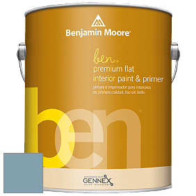 Benjamin Moore Ben W625 Premium Interior Latex Flat краска цвет 1670 Labrador Blue