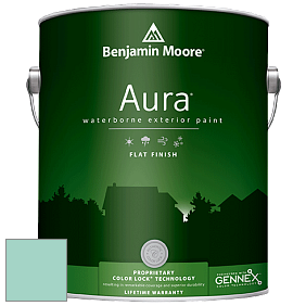 Benjamin Moore Aura 629 Waterborne Exterior Flat Finish краска цвет 2041-50 Sea Mist Green