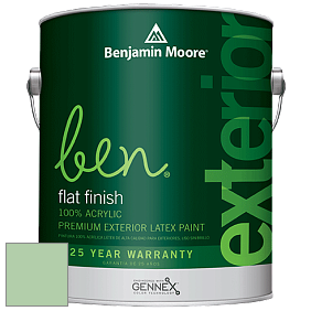 Benjamin Moore Ben 541 Waterborne Exterior Flat Finish краска цвет 2034-50 Acadia Green