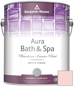 Краска Benjamin Moore Aura Bath & Spa Interior Paint Matte Finish (532) цвет 889 Pacific Grove Pink
