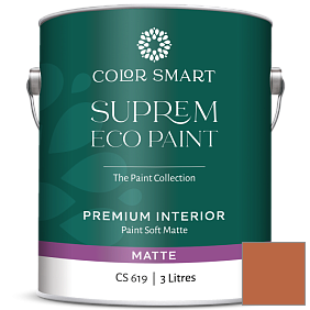 Краска COLOR SMART CS 619 SUPREM ECO PAINT матовая краска цвет 2167-10 Burnt Caramel