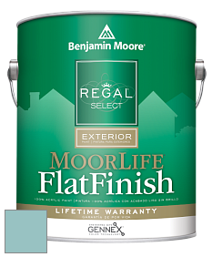 Benjamin Moore W105 Regal Select Exterior Paint-MoorLife Flat Finish краска цвет 2051-50 Tranquil Blue