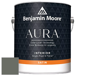 Benjamin Moore Aura 526 Waterborne Interior Satin Finish покрытие цвет 1575 Rainy Afternoon