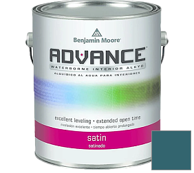 Краска Benjamin Moore 792. Advance Interior Paint-Satin эмаль цвет 728 Bermuda Turquoise