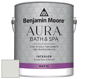 Benjamin Moore Aura 532 Bath & Spa Waterborne Interior Paint Matte Finish краска цвет OC-53 OC-53