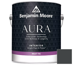 Краска Benjamin Moore Aura Interior Paint - Matte (522) цвет 2136-10 Black Knight
