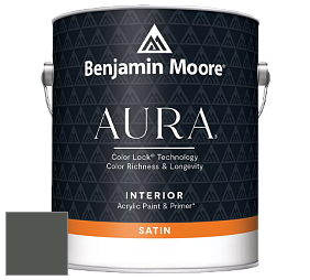 Benjamin Moore Aura 526 Waterborne Interior Satin Finish покрытие цвет 1582 Deep River