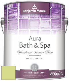 Benjamin Moore Aura 532 Bath & Spa Waterborne Interior Paint Matte Finish краска цвет NCS S 0540-G50Y 