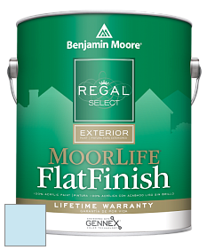 Benjamin Moore W105 Regal Select Exterior Paint-MoorLife Flat Finish краска цвет 2065-70 Bashful Blue