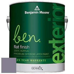 Benjamin Moore Ben 541 Waterborne Exterior Flat Finish краска цвет 2117-40 Tropical Dusk