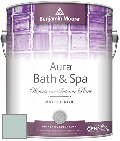Benjamin Moore Aura 532 Bath & Spa Waterborne Interior Paint Matte Finish краска цвет 688 Seacliff Heights