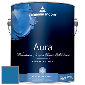 Benjamin Moore Aura 524 Waterborne Interior Eggshell Finish краска цвет 2064-30 Ol' Blue Eyes