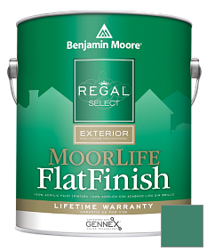 Краска Regal Select Exterior Paint-MoorLife Flat Finish (W105) цвет 609 Lucky Shamrock