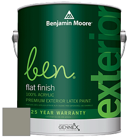 Benjamin Moore Ben 541 Waterborne Exterior Flat Finish краска цвет 2140-40 Storm Cloud Gray