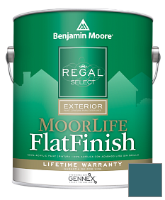Краска Regal Select Exterior Paint-MoorLife Flat Finish (W105) цвет 728 Bermuda Turquoise