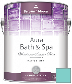 Краска Benjamin Moore Aura Bath & Spa Interior Paint Matte Finish (532) цвет 662 Mexicali Turquoise