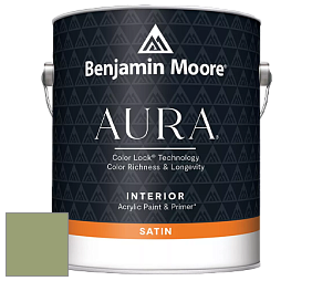 Benjamin Moore Aura 526 Waterborne Interior Satin Finish покрытие цвет NCS S 3030-G40Y 