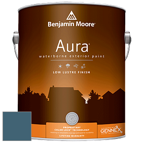 Benjamin Moore Aura 634 Waterborne Exterior Low Lustre Finish краска цвет 2062-30 Blue Danube