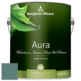 Benjamin Moore Aura 528 Waterborne Interior Semi-gloss Finish краска цвет NCS S 5020-B70G 