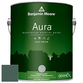 Benjamin Moore Aura 629 Waterborne Exterior Flat Finish краска цвет 644 Garden Cucumber