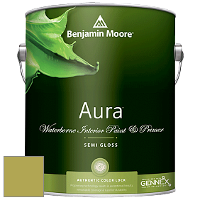 Краска Aura Waterborne Interior Semi-gloss Finish (528) цвет 2146-30 Split Pea
