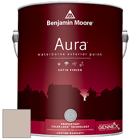 Краска Aura Waterborne Exterior Satin Finish (631) цвет 990 Hampshire Taupe