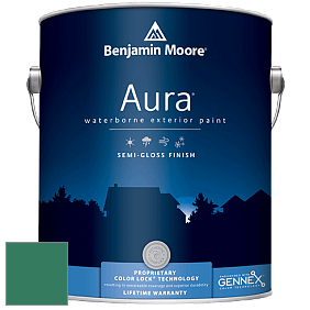 Краска Aura Waterborne Exterior Semi-Gloss Finish (632) цвет 2043-20 Ming Jade