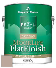 Краска Regal Select Exterior Paint-MoorLife Flat Finish (W105) цвет 997 Baja Dunes