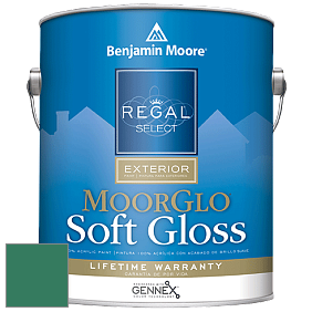 Краска Regal Select Exterior Paint-Moor GloSoft Gloss Finish (W096) цвет 2043-20 Ming Jade