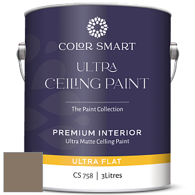 Краска COLOR SMART CS 758 ULTRA CEILING PAINT ультраматовая краска цвет 999 Rustic Taupe