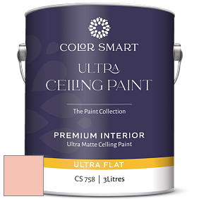 Краска COLOR SMART CS 758 ULTRA CEILING PAINT ультраматовая краска цвет 2169-50 Malibu Peach