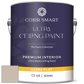 Краска COLOR SMART CS 758 ULTRA CEILING PAINT ультраматовая краска цвет 996 Ashen Tan