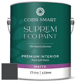Краска COLOR SMART CS 619 SUPREM ECO PAINT матовая краска цвет 2131-10 Black Satin